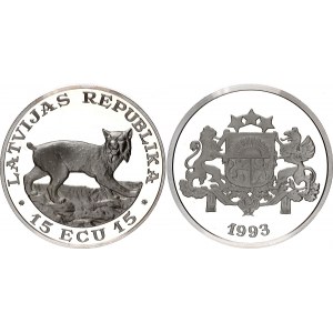 Latvia 15 Ecu 1993