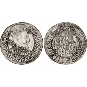 Polish - Lithuanian Commonwealth 3 krucierze 1616 R1