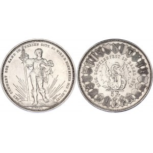 Switzerland 5 Francs 1879 Basel Shooting