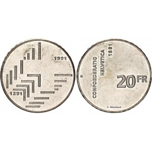 Switzerland 20 Francs 1991