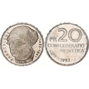 Switzerland 20 Francs 1993