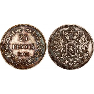 Russia - Finland 25 Pennia 1901 L