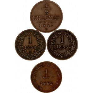 Europe Lot of 4 Coins 1851 - 1885