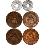 French Indochina Lot of 6 Coins 1885 - 1943