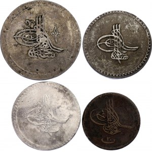 Ottoman Empire & Egypt Lot of 4 Coins 1768 - 1865 AH 1171 - 1203
