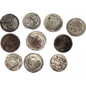 World Lot of 10 Silver Coins 19th Century