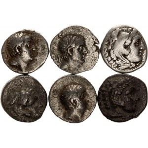 Ancient Greece Lot of 6 AR Coins 400 - 200 BC