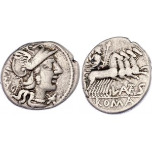 Roman Republic Lucius Antestius Gragulus Denarius 136 BC