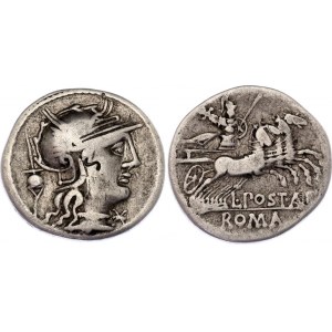 Roman Republic Lucius Postumius Albinus Denarius 131 BC