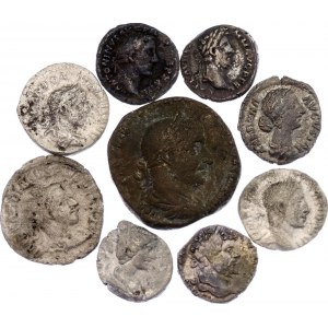 Roman Empire Lot of 8 Coins 138 - 249 AD