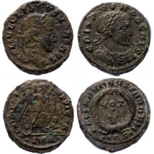 Roman Empire 2 x 1 Follis 317 - 328 AD Different Types