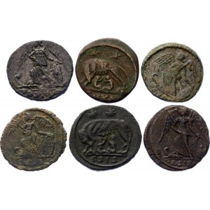 Roman Empire 6 x 1 Follis 331 - 334 AD Different Varietis