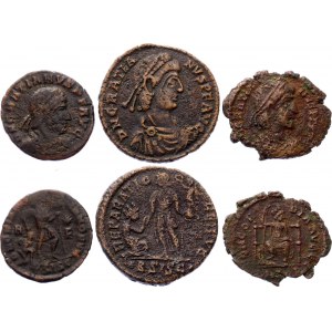 Roman Empire 3 x 1 Follis 367 - 383 AD Different Types
