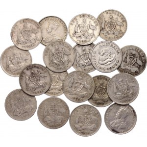 Australia 18 x 1 Shilling 1911 - 1946