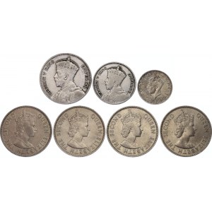 Fiji Lot of 7 Coins 1942 - 1958