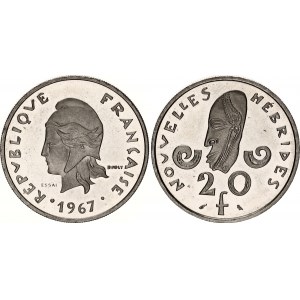 New Hebrides 20 Francs 1967 Essai