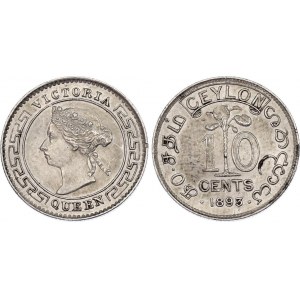 Ceylon 10 Cents 1893