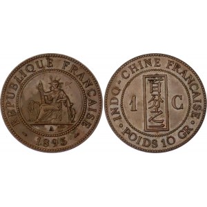 French Indochina 1 Centime 1893 A
