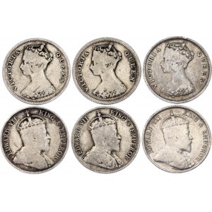Hong Kong 6 x 10 Cents 1888 - 1904