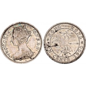 Hong Kong 10 Cents 1900 H