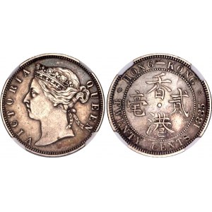 Hong Kong 20 Cents 1885 NGC XF