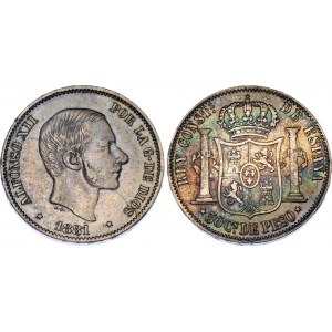 Philippines 50 Centimos de Peso 1881