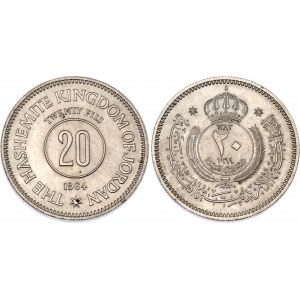 Jordan 20 Fils 1964 AH 1383