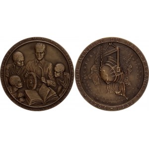 Belgian Congo Commemorative Bronze Medal 50th Anniversary of 'Union Minière du Haut-Katanga' (U.M.H.K.)