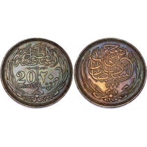Egypt 20 Piastres 1916 AH 1330