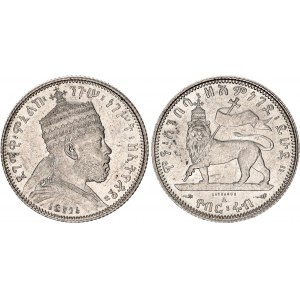 Ethiopia 1/4 Birr 1903 EE 1895