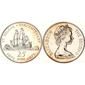 Saint Helena 25 Pence 1973