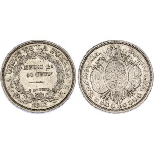 Bolivia 50 Centavos 1893 PTS CB