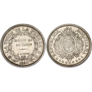Bolivia 50 Centavos 1894 PTS ES