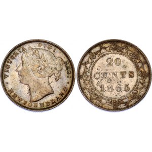 Canada Newfoundland 20 Cents 1865