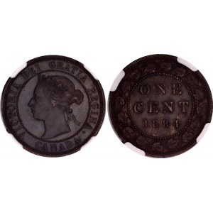 Canada 1 Cent 1884 NGC AU