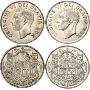 Canada 2 x 50 Cents 1949 - 1952