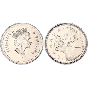 Canada 25 Cents 1991
