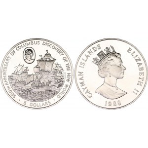 Cayman Islands 5 Dollars 1988