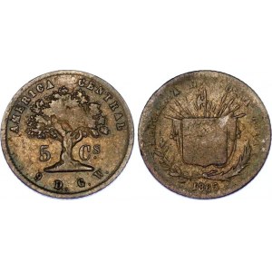 Costa Rica 5 Centavos 1865 GW