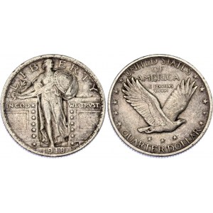 United States 1/4 Dollar 1918