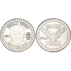 United States Silver Medal Donald Trump - Make America Great Again 2016 (ND)