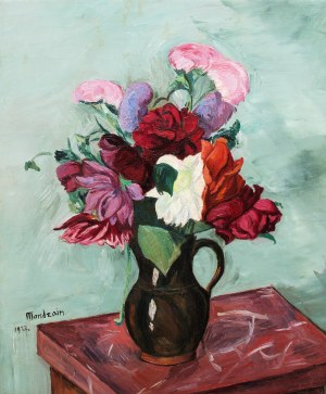 Szymon Mondzain (1888 Chełm - 1979 Paryż), Dalie w glinianym wazonie, 1927