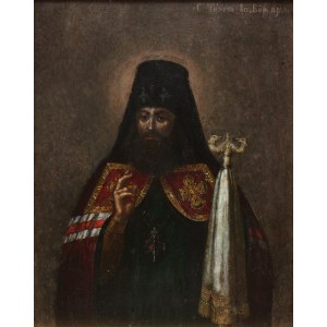 Ikone - Heiliger Tichon, Russland, 19./20. Jahrhundert.