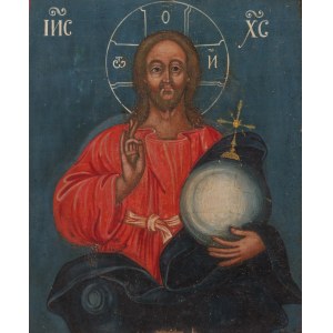 Ikone von Christus dem Pantokrator, Russland, 18./19. Jahrhundert.