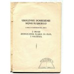 UROCZYSTE posiedzenie sejmu śląskiego z dnia 27 października 1938 r.