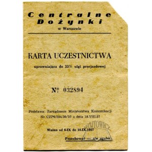 KARTA uczestnictwa nr. 032894.