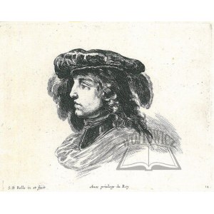 BELLA Stefano della (1610-1664), Glowa młodego mężczyzny w czapce.