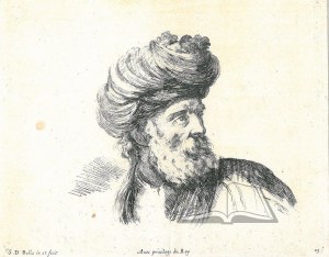 BELLA Stefano della (1610-1664), Głowa mężczyzny w turbanie.