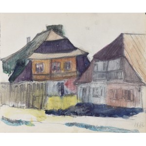 Hanna RUDZKA-CYBISOWA (1897-1988), Stare domy w Mławie, ok. 1920