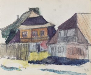 Hanna RUDZKA-CYBISOWA (1897-1988), Stare domy w Mławie, ok. 1920